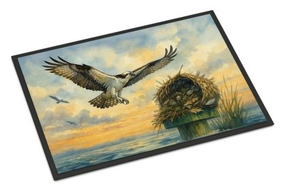 Osprey Nest Over the Bay Doormat Front Door Mat Indoor Outdoor Rugs for Entryway, Non Slip Washable Low Pile, 18H X 27W