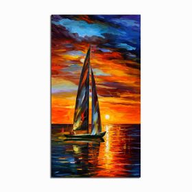 Coloring Poster Hand Painted Oil Painting Landscape For The Living Room Wall Art Home Decoration Abstract Without Frame (size: 75X150CM)